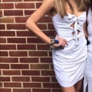 white tie front dress